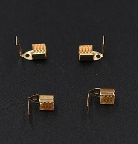 GM-068  300個 紐留めカシメ金具 リボン 10×8mm アクセサリーパーツ ゴールド 3X【100ヶ】