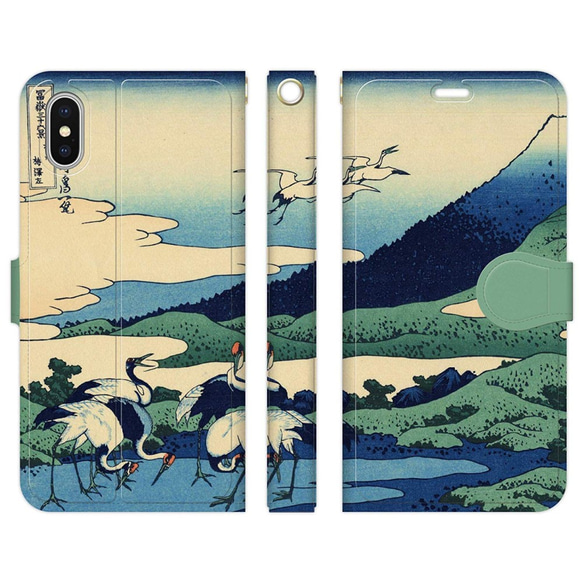 手帳型 スマホケース iPhone 各種対応 名画★ 葛飾北斎 富嶽三十六景 相州梅沢左