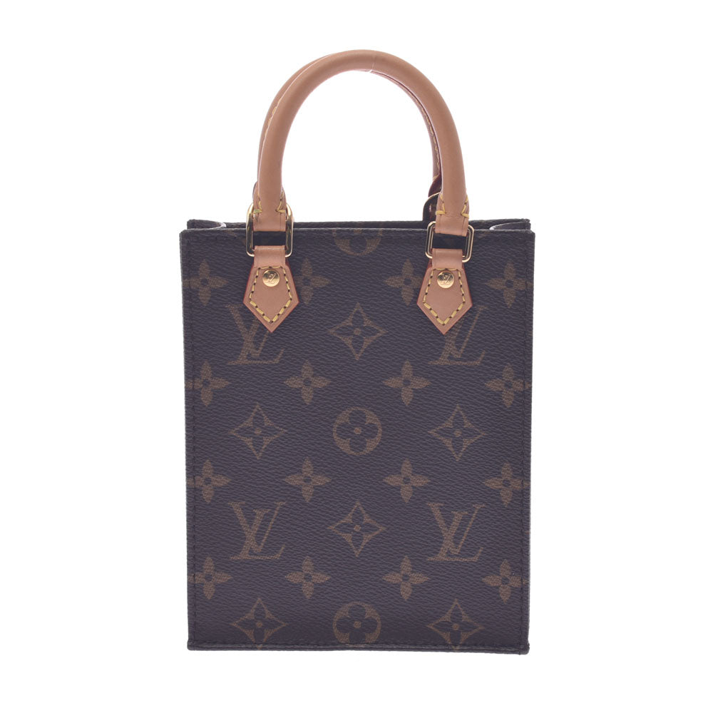 LOUIS VUITTON ルイヴィトン モノグラム プティット サックプラ 2WAYバッグ ブラウン M69442 レディース モノグラムキャンバス ハンドバッグ ABランク 中古 