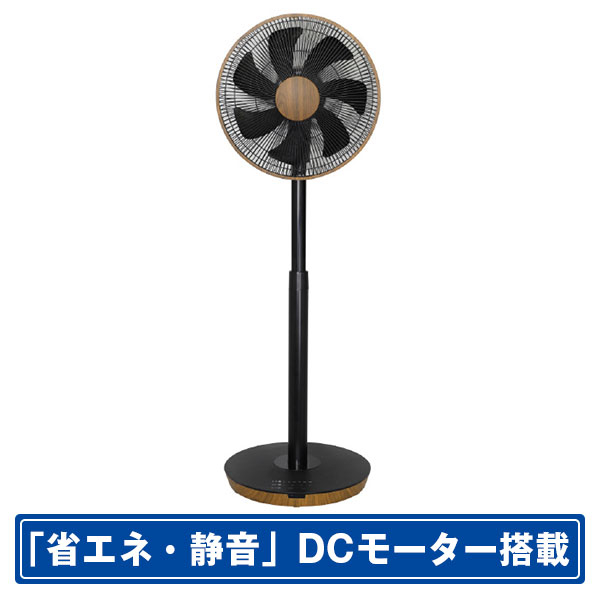 SKジャパン DCモーター搭載リモコン付リビング扇風機 木目 SKJ-KT30FSF(DM)