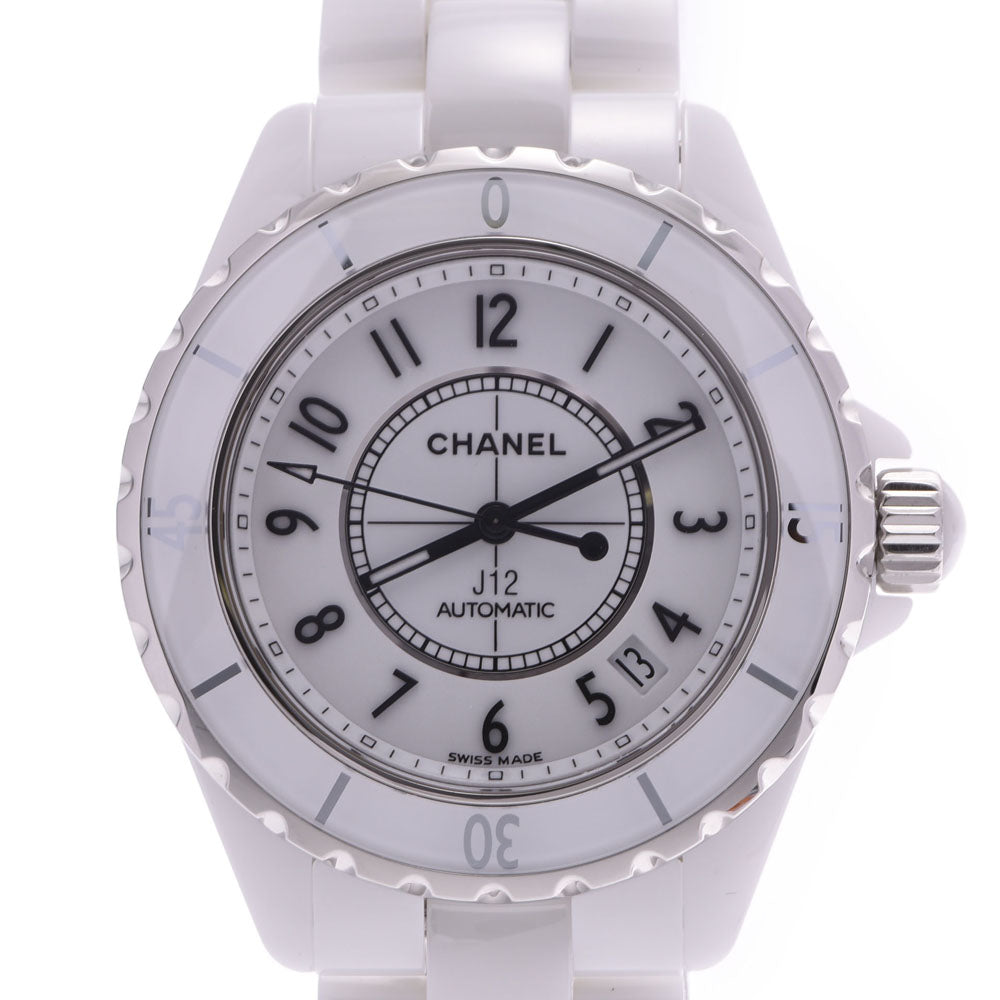 CHANEL シャネル J12 38mm H0970 メンズ 白セラミック/SS 腕時計 自動巻き 白文字盤 Aランク 中古 