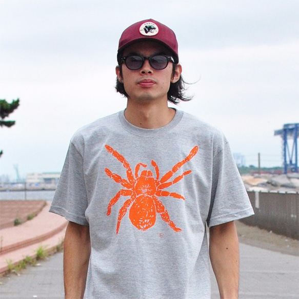 タランチュラ メンズＴシャツ 蜘蛛 スパイダー Gray