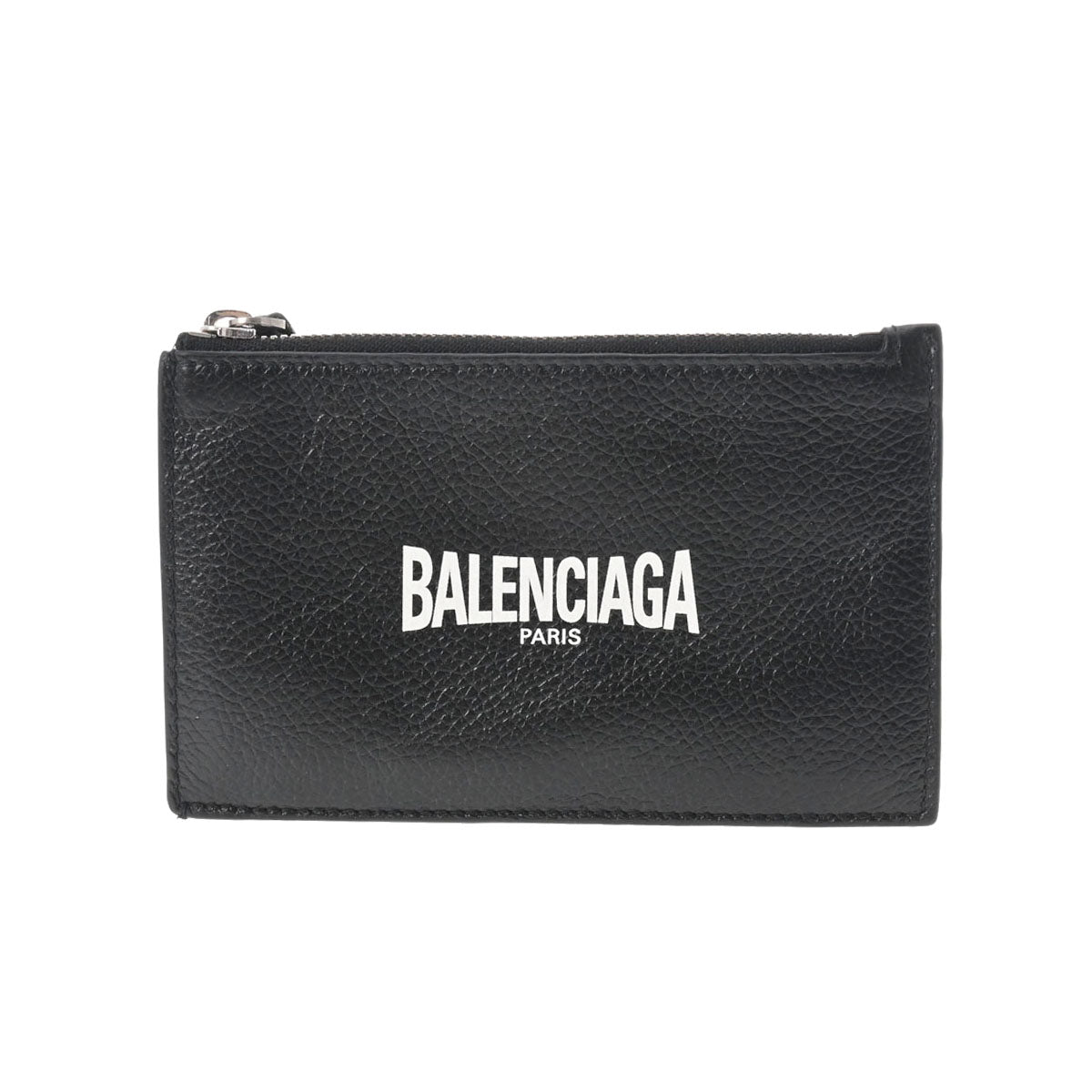 BALENCIAGA バレンシアガ フラグメントケース 黒 シルバー金具 640535 メンズ レザー コインケース ABランク 中古 