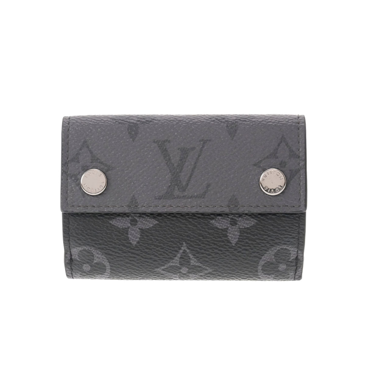 LOUIS VUITTON ルイヴィトン モノグラム エクリプス ディスカバリー コンパクトウォレット ブラック/グレー M45417 メンズ モノグラムエクリプスリバース 三つ折り財布 Bランク 中古 