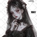 original sticker « no.1661 »     //     人物ステッカー オリジナルステッカー オリジナル人物ステッカー ステッカー cotton melody