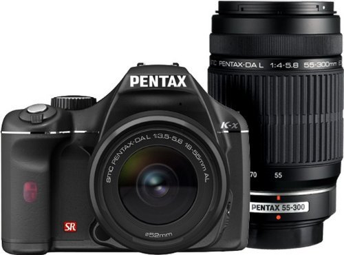 PENTAX デジタル一眼レフカメラ K-x ダブルズームキットブラック【中古品】