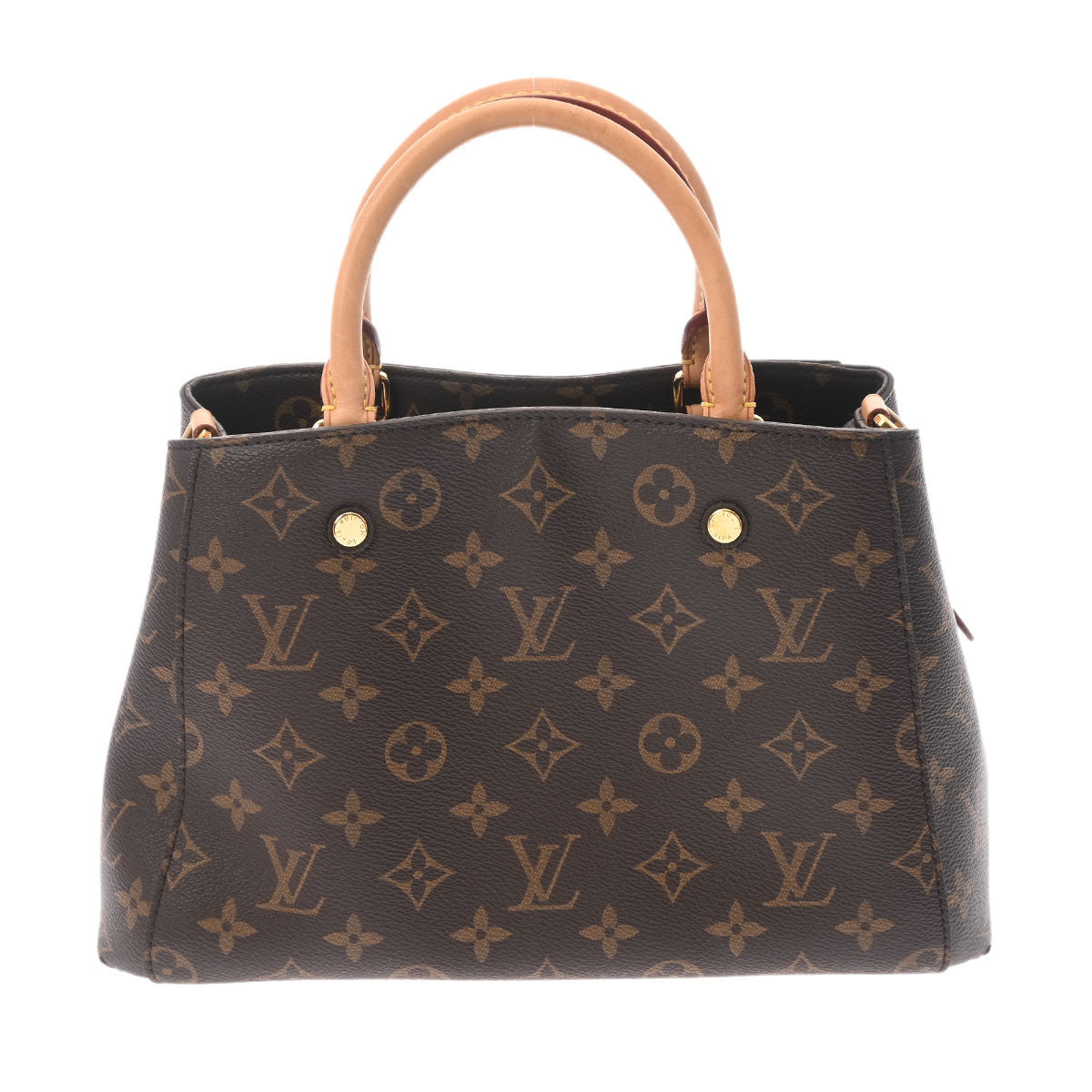 【お歳暮】LOUIS VUITTON ルイヴィトン モノグラム モンテーニュBB ブラウン M41055 レディース モノグラムキャンバス ハンドバッグ ABランク 中古 _画像1