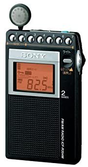 ソニー SONY PLLシンセサイザーラジオ FM/AM/ワイドFM対応 片耳巻取り 名刺サイズ ICF-R354M【中古品】