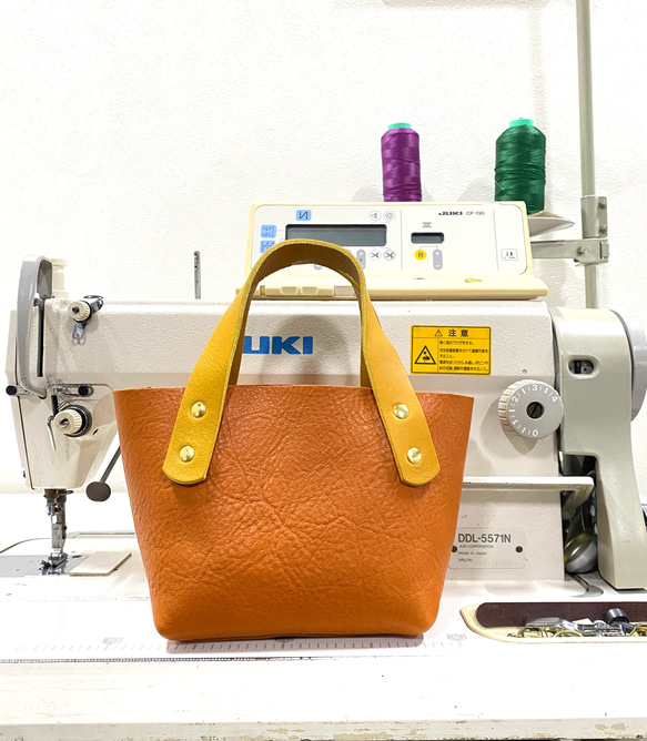 ★ハンドメイド★MOMOオリジナル ハンドメイド ミニトートバッグ 本革 made in japan