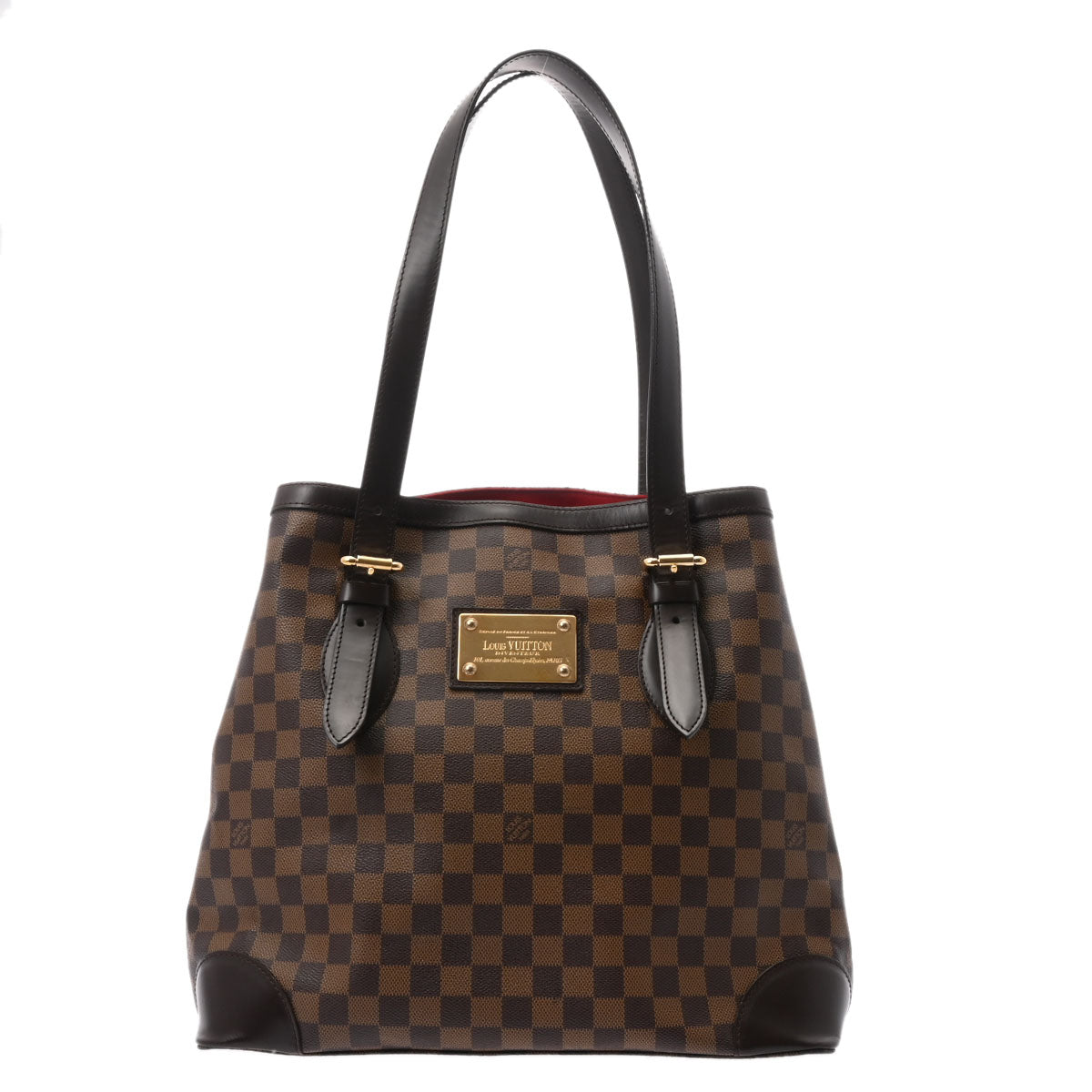 LOUIS VUITTON ルイヴィトン ダミエ ハムステッドGM ブラウン N51203 レディース ダミエキャンバス ハンドバッグ Aランク 中古 