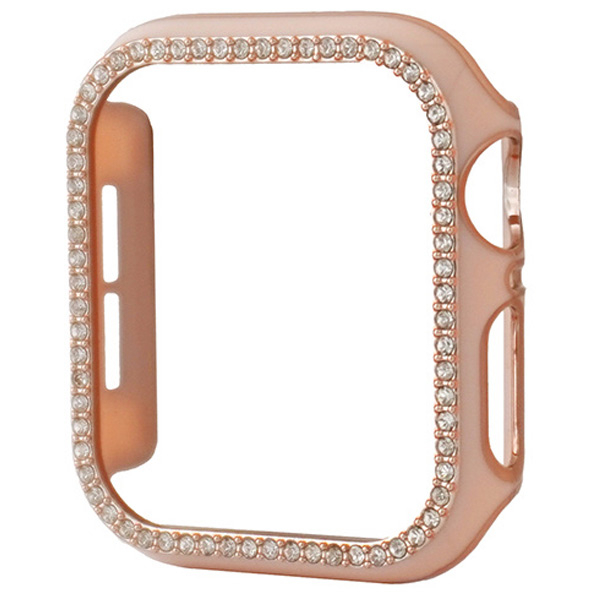 GAACAL Apple Watch Series 4-6/SE1-2 [44mm]用スワロフスキーフレーム ピンク×ローズゴールド W00065PR4