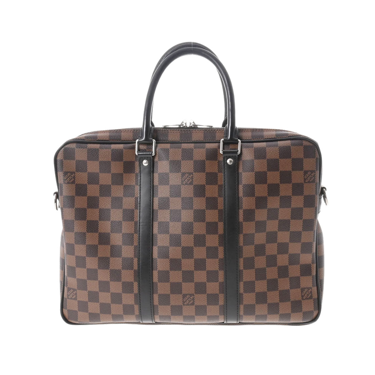 LOUIS VUITTON ルイヴィトン ダミエ PDV PM ブラウン N41466 メンズ ダミエキャンバス ビジネスバッグ Bランク 中古 