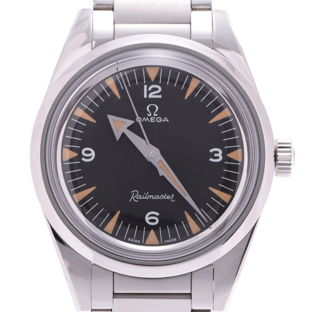 【2025の人気アイテム】 OMEGA オメガ トリロジーレイルマスター 60th LIMITED限定 220.10.38.20.01.002 メンズ SS 腕時計 自動巻き 黒文字盤 Aランク 中古 _画像1