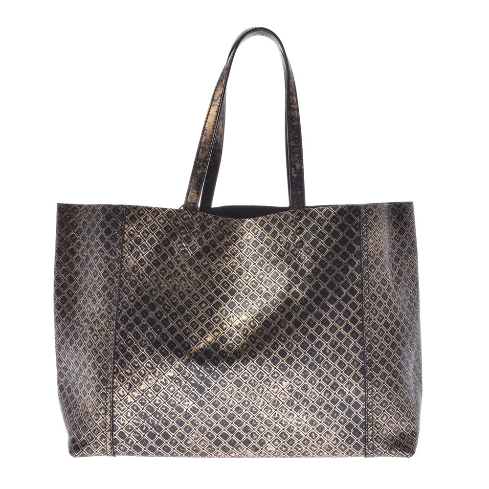 BOTTEGAVENETA ボッテガヴェネタ バタフライチャーム ゴールド/黒 B01199792K ユニセックス カーフ トートバッグ ABランク 中古 