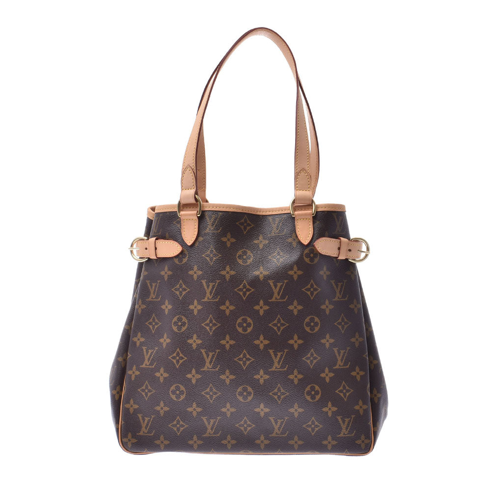 LOUIS VUITTON ルイヴィトン モノグラム バティニョール ヴェルティカル ブラウン M51153 レディース モノグラムキャンバス トートバッグ Aランク 中古 