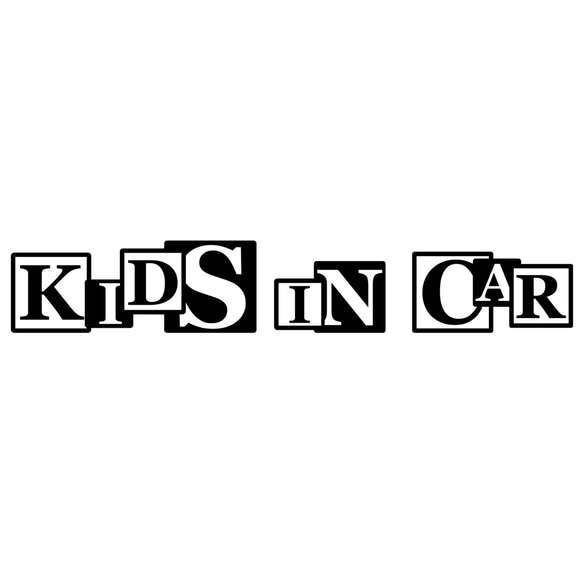 (小) カッティングシート 四角 キッズインカー カー ステッカー 送料無料