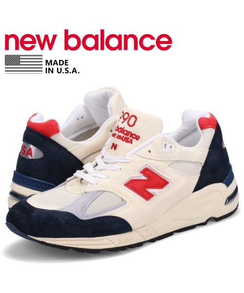 ニューバランス new balance 990 スニーカー メンズ Dワイズ MADE IN USA 990V2 ホワイト M990TA2