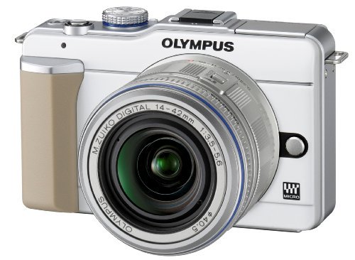 OLYMPUS ミラーレス一眼 PEN E-PL1レンズキット ホワイト E-PL1 LKIT WHT【中古品】