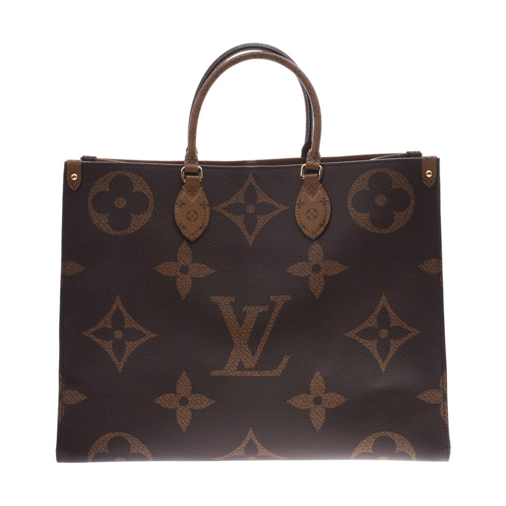 LOUIS VUITTON ルイヴィトンジャイアントモノグラム オンザゴーGM リバース  ブラウン ユニセックス 2WAYバッグ M44576