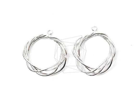 PDT-2191-R【2個入り】ワイヤーツイストリングペンダント,Wire Twist Ring Pendant