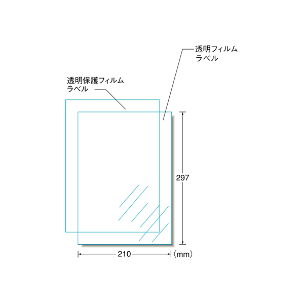 エーワン 手作りステッカー IJ用 A4 ノーカット 透明 3シート F863365-28873