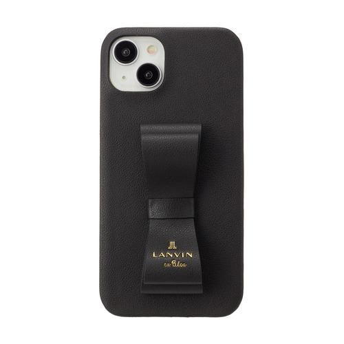 LANVIN en Bleu Slim Wrap Case Stand & Ring Ribbon for iPhone 15 Plus [ Black ] LBBLKSRIP2367 ブラック