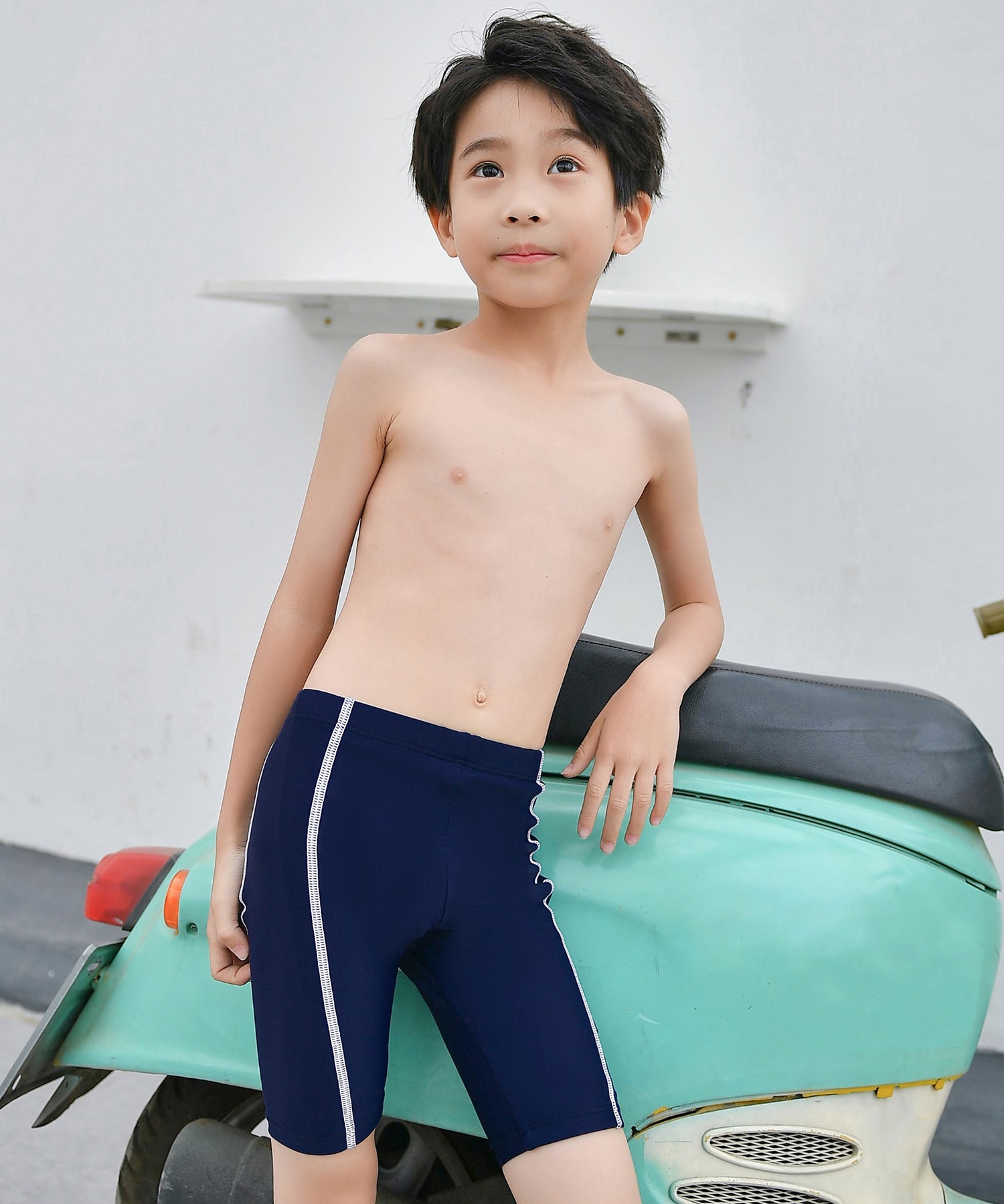 テディショップ/スクール水着 キッズ 男の子 子供 ハーフパンツ スイムキャップ 2点セット 小学･･･