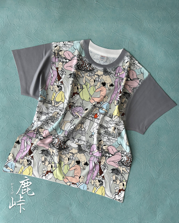 《受注製作T》『ゆるふわ男子柄』グラフィックTシャツ（カラフル系）