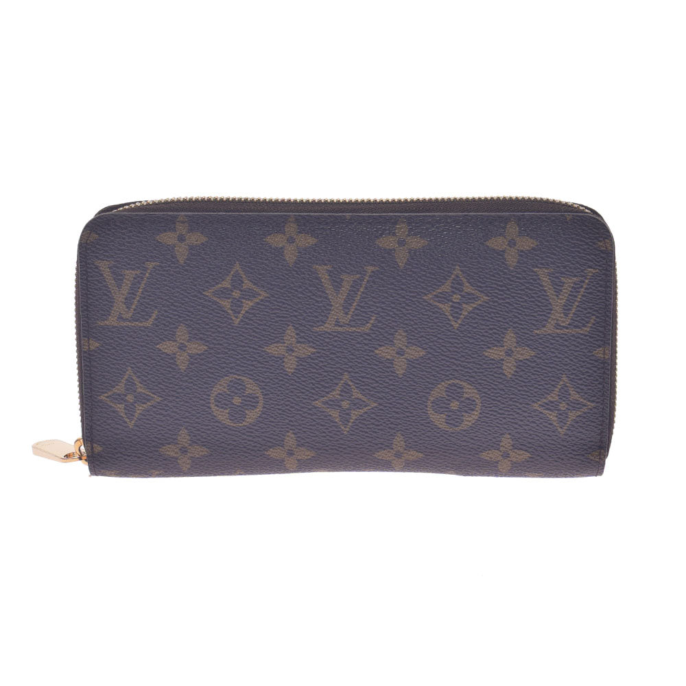 LOUIS VUITTON ルイヴィトン モノグラム ジッピーウォレット フューシャ M41895 ユニセックス モノグラムキャンバス 長財布 Bランク 中古 