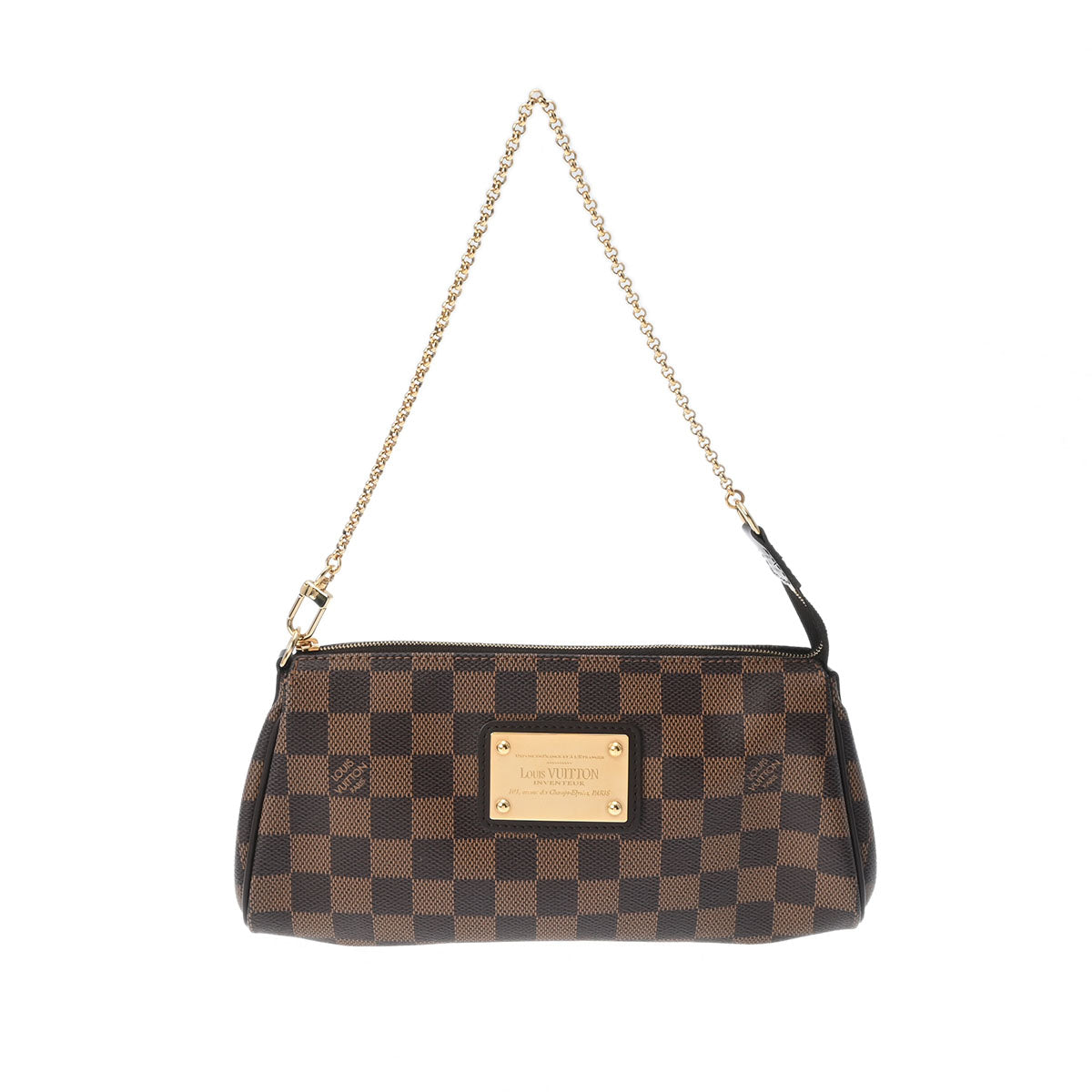 LOUIS VUITTON ルイヴィトン ダミエ エヴァ ブラウン N55213 レディース ダミエキャンバス ショルダーバッグ Aランク 中古 