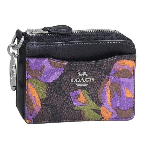 COACH コーチ MULTI FUNCTION マルチ ファンクッション ローズ プリント シグネチャー カード ケース コイン ケース 小銭入れ