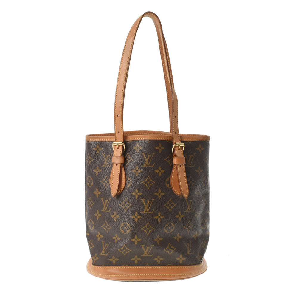 LOUIS VUITTON ルイヴィトン モノグラム バケツPM  ブラウン M42238 ユニセックス モノグラムキャンバス ハンドバッグ Bランク 中古 