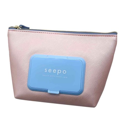 ミニポーチ グッズ シートケース付き 機能性 ポーチ seepo ピンク かわいい プレゼント 男の子 女の子 ギフト