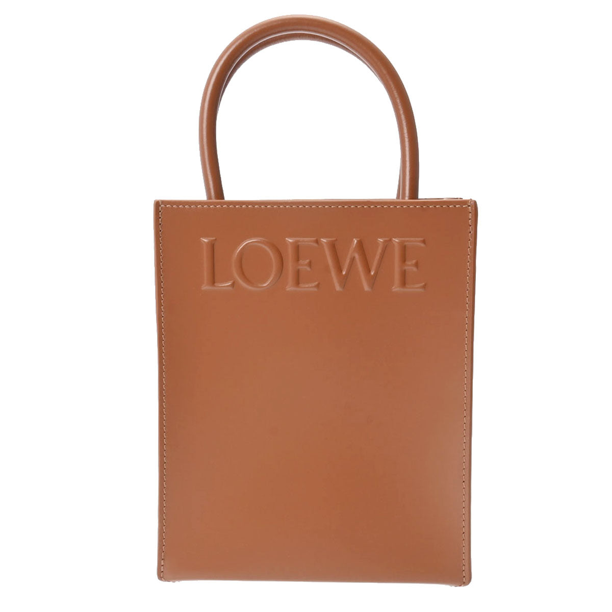 LOEWE ロエベ スタンダード A5トート タン A933S30X01 レディース スリークカーフ ハンドバッグ Aランク 中古 