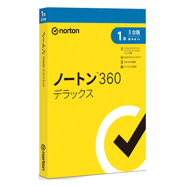 ノートンライフロック ノートン360デラックス 1年3台版 21436484 1本（直送品）