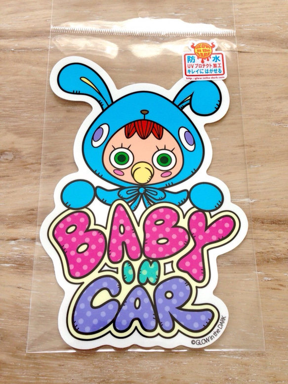 BABY IN CAR ステッカー　ブルー