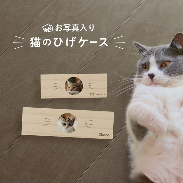 【 メール便 送料無料 】 猫のひげケース 写真 ヒゲ 髭 ネコ ねこ メモリアル 松 保管 お守り 猫のひげ入れ