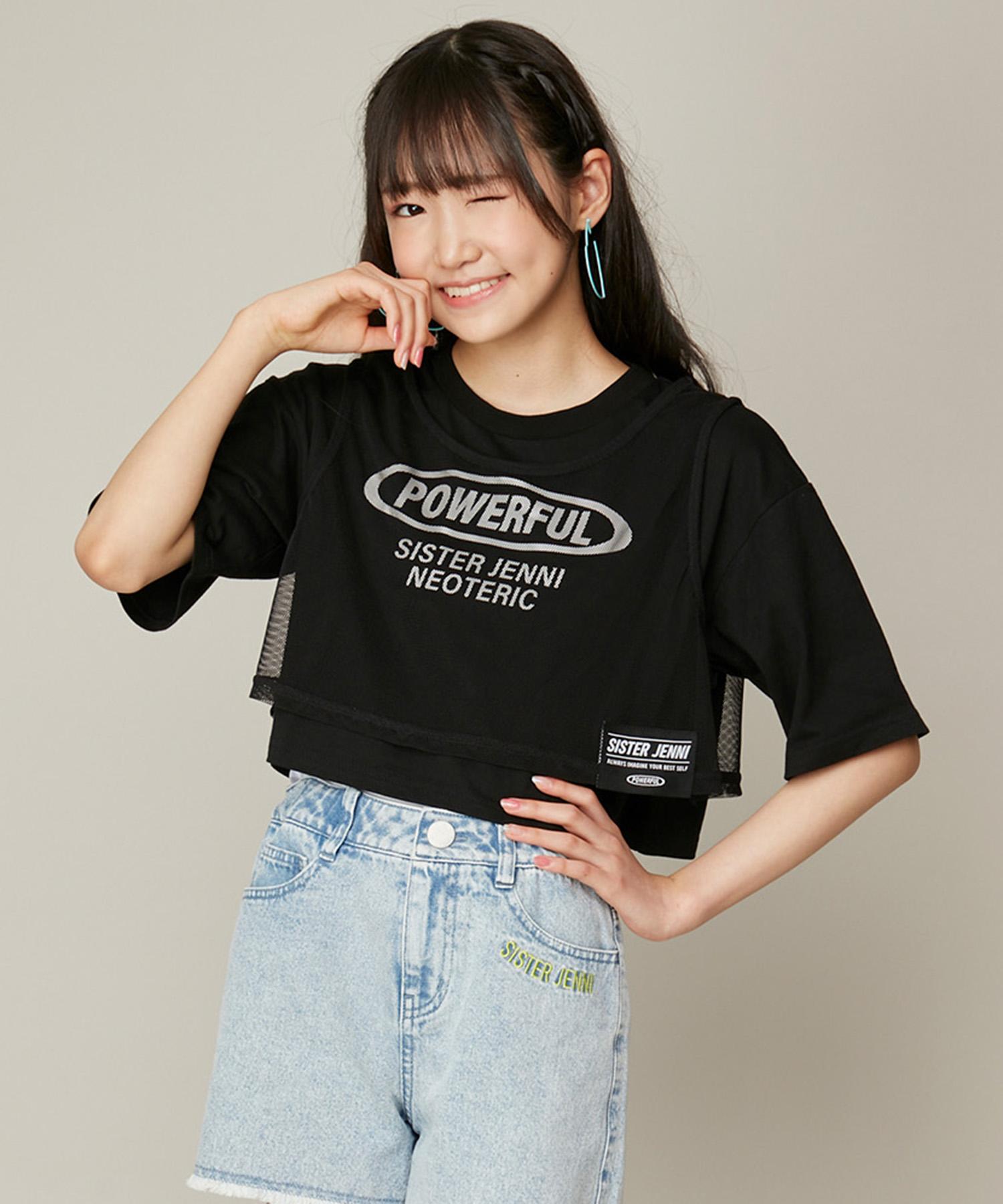 シスタージェニィ/【セットアイテム】メッシュタンク付きショート丈Tシャツ