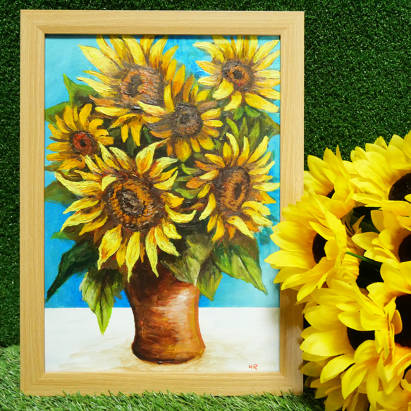 油絵 絵画【sunflower】