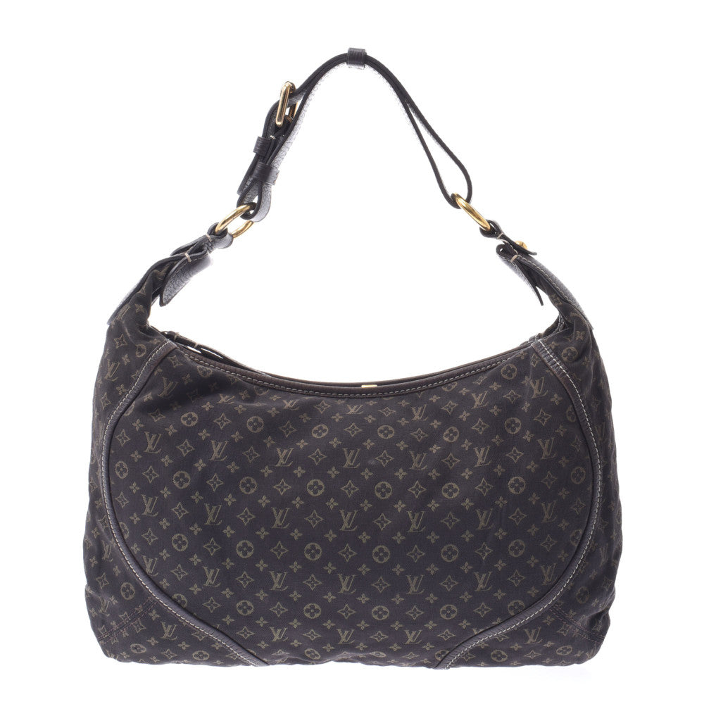 LOUIS VUITTON ルイヴィトン モノグラム ミニラン マノンPM エベヌ M95621 レディース キャンバス/レザー ワンショルダーバッグ Bランク 中古 