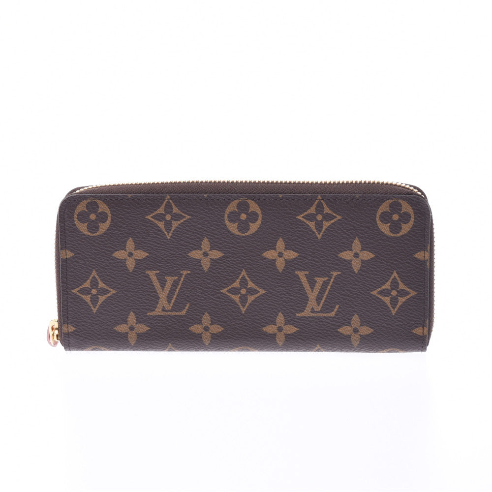 LOUIS VUITTON ルイヴィトン モノグラム ポルトフォイユ クレマンス ローズバレリーヌ M61298 レディース モノグラムキャンバス 長財布 ABランク 中古 