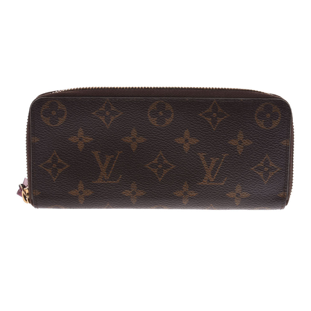 LOUIS VUITTON ルイヴィトンポルトフォイユクレマンス  14145 フューシャ ユニセックス モノグラムキャンバス 長財布 M60742  中古