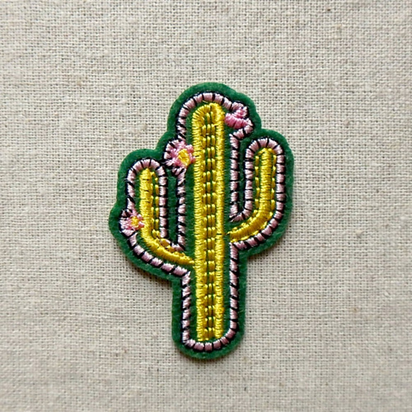 刺繍ワッペン＊サボテン小