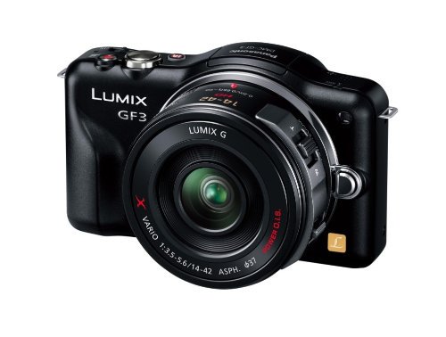 Panasonic ミラーレス一眼カメラ LUMIX GF3 電動ズームキット エスプリブラック DMC-GF3X-K【中古品】