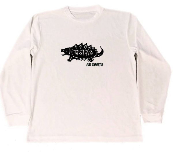 ワニガメ　ドライ　ロング　Tシャツ　ロンT　爬虫類　亀　アニマル　ペット　グッズ