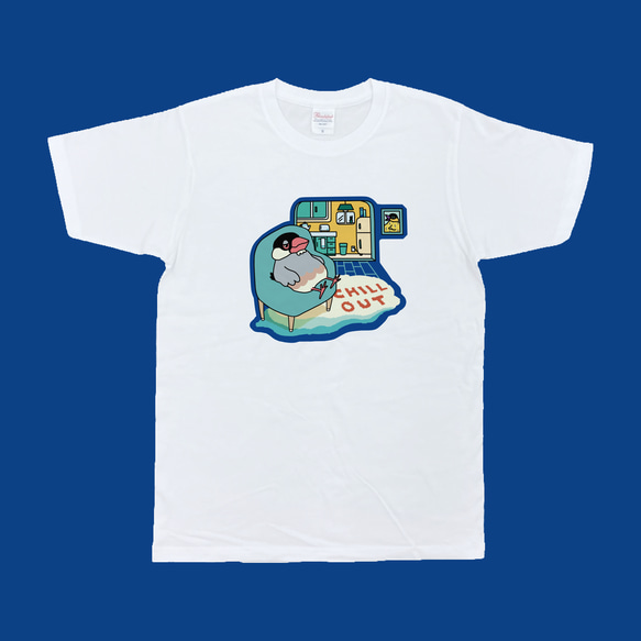 【文鳥】ジャワスパローチルアウト Tシャツ