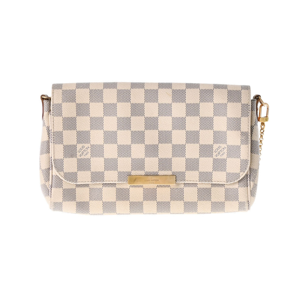 LOUIS VUITTON ルイヴィトン ダミエ アズール フェイボリットMM 2WAY 白 N41275 レディース ダミエアズールキャンバス ショルダーバッグ Bランク 中古 