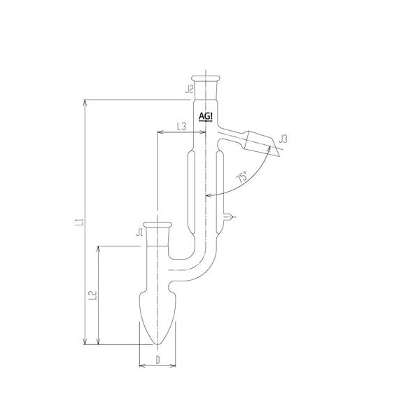 旭製作所 セミ・ミクロ 真空保温管付分留器 25mL 2740-25-1M 1個 65-1838-76（直送品）