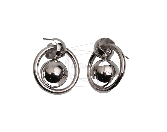 ERG-2646-R【2個入り】ラウンドボールピアス,Round ball Ear Post