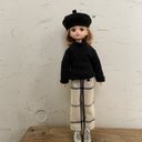 L23009 リカちゃん ブライス　ハンドメイド  服　チェックマリンパンツ　フリルスウェット　コーデ